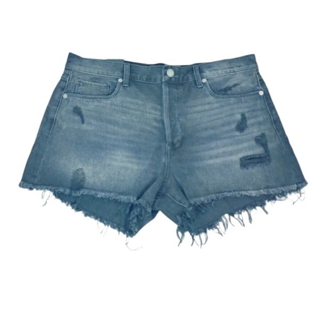 Blank NYC Women's Distressed Raw Hem Denim‎ Shorts 32 NEW WITH TAG